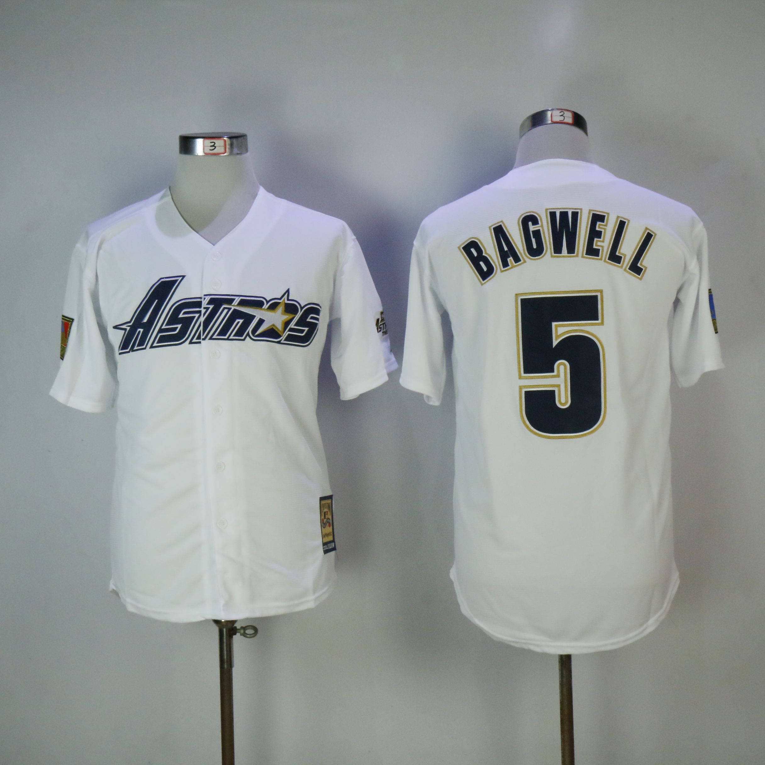 Men Houston Astros #5 Bagwell White MLB Jerseys1